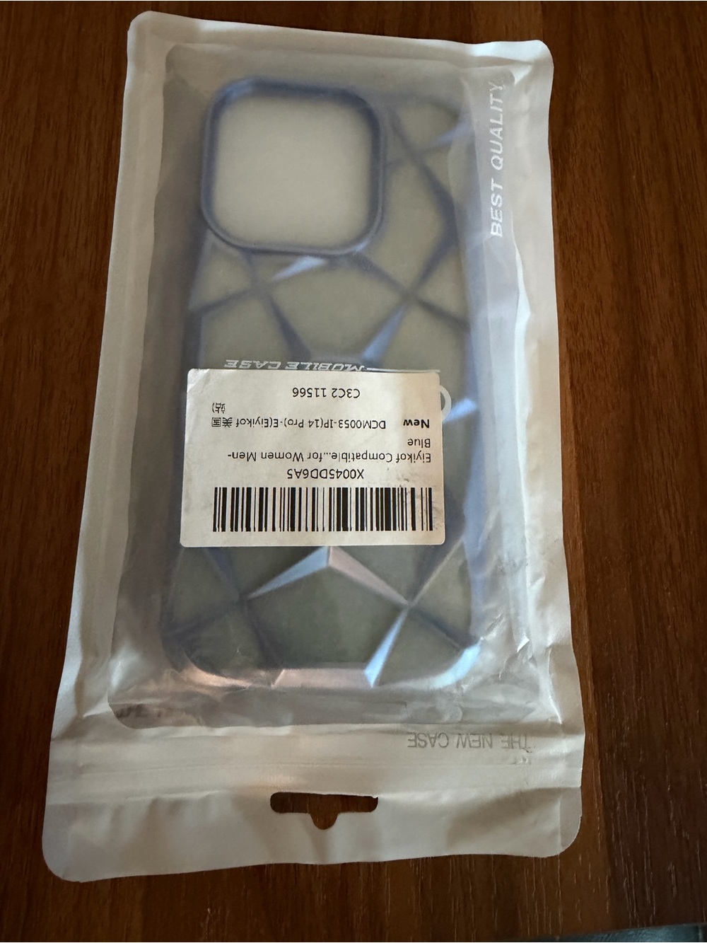 iPhone 14 Pro Geometric Shock-Absorbent Phone Case in Blue